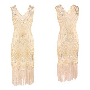 1920s Gatsby Vintage Sequin Flapper Dress
